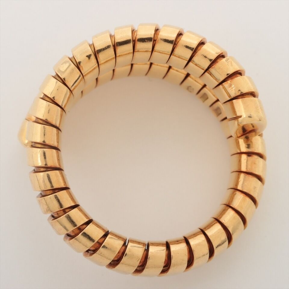 BVLGARI TUBOGAS 18K YELLOW GOLD RING: Brand: BVLGARI Type: Ring Material: 18K Yellow Gold Ring Size: 6 1/4" Accessories: Box