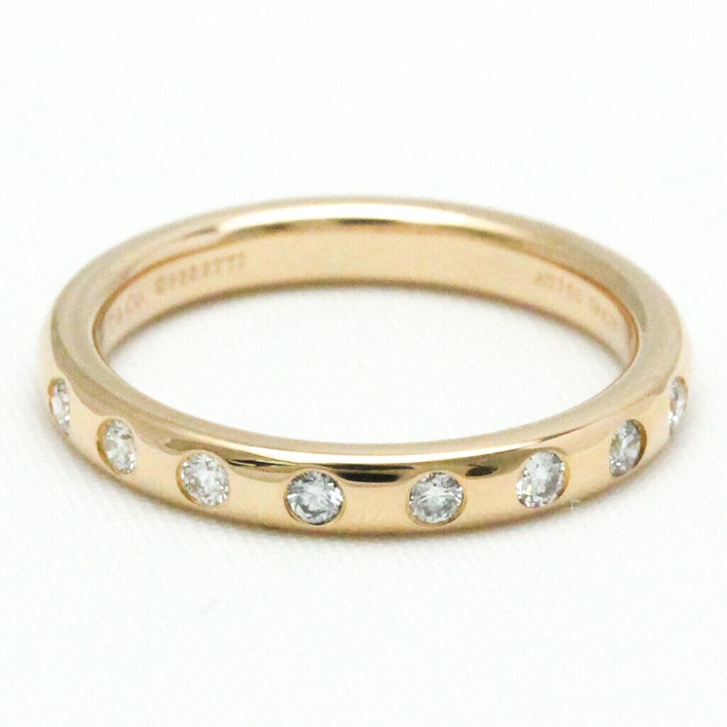 TIFFANY ELSA PERETTI DIAMOND 18K ROSE GOLD BAND RING: Brand: Tiffany & Co. Type: Band ring Material: 18K Rose Gold Stone: Diamond Weight (ct.): 0.16 Ring size: 5.5 Other Size: 10 Width: 2.7mm / 0.11'' Weight: 3.6g / 0.12oz. Accessories: Box, Dust bag