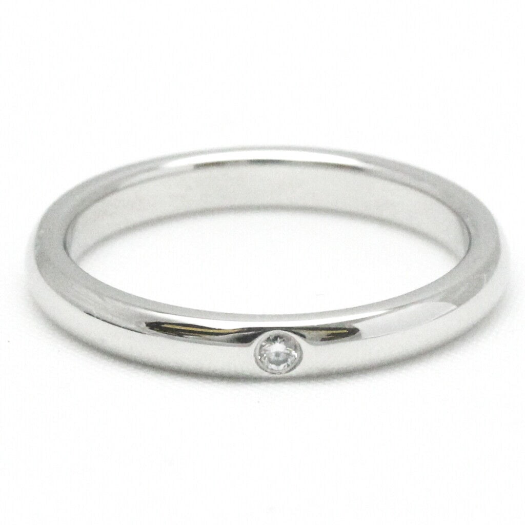 TIFFANY ELSA PERETTI DIAMOND PLATINUM BAND RING: Brand: Tiffany & Co. Type: Band ring Material: Platinum Stone: Diamond Weight (ct.): 0.02 Ring size: 7-7.5 Other Size: 14 Width: 2.7mm / 0.11'' Weight: 5.5g / 0.19oz.