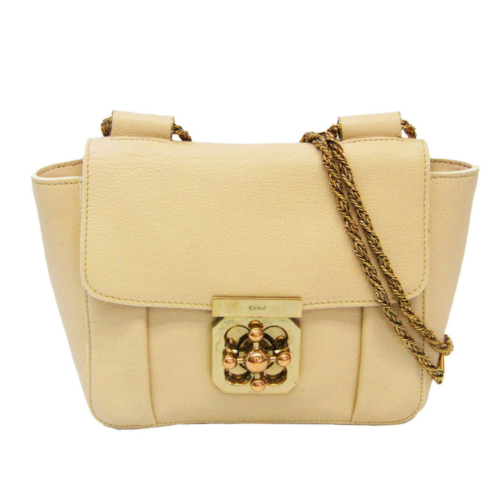 Chloe Elsie Mini Leather Shoulder: Chloe Elsie Mini Leather Shoulder Brand: Chloe Line: Elsie Model: mini Country of Origin: Italy Type: Shoulder bag Material: Leather Color: Pink beige Gender: Women Size
