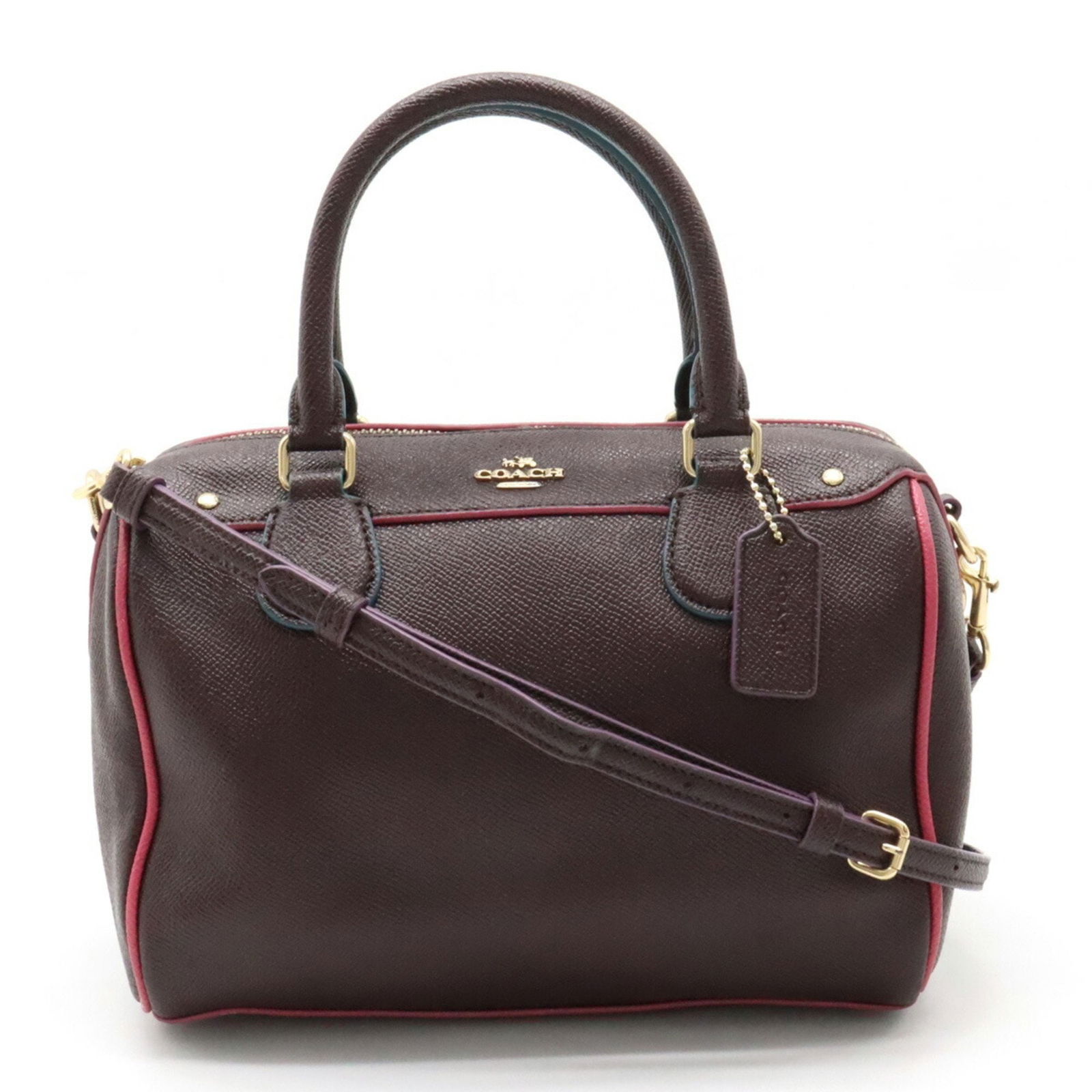 Coach Bennett Satchel Handbag: Coach Bennett Satchel Handbag Brand: Coach Model: F22237 Type: Handbag, Shoulder bag Material: Leather Color: Pink Outer Pocket: Zipper pocket Style: Casual Gender: Women