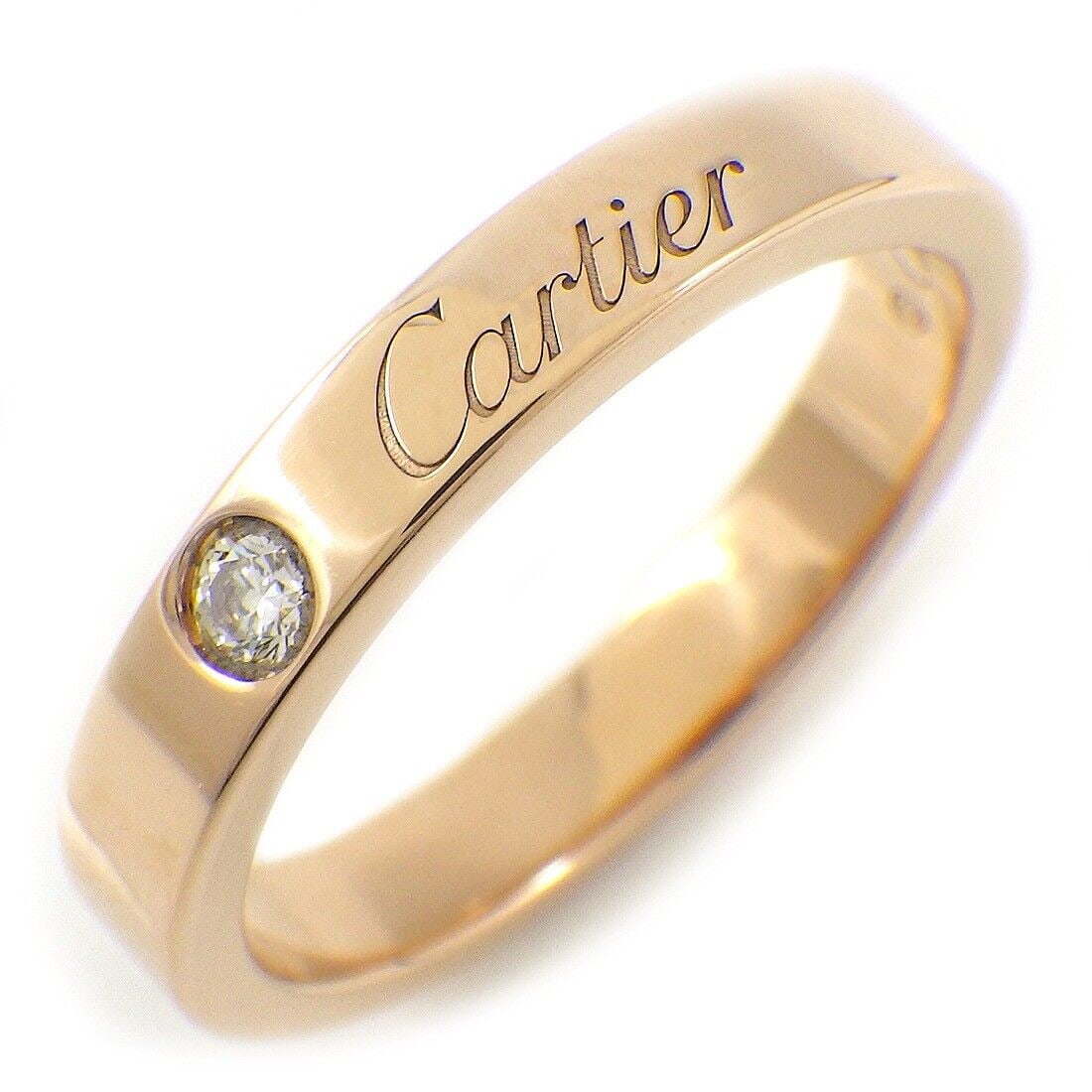 Cartier Ring Wedding Band 3mm B4086449: Cartier Ring Wedding Band 3mm B4086449 Pre-owned-used Ring by Cartier Condition. [Scratches] Unnoticeable scratches. [Dirt] Unnoticeable dirt. Notes: Although it has been polished, there may be scratc