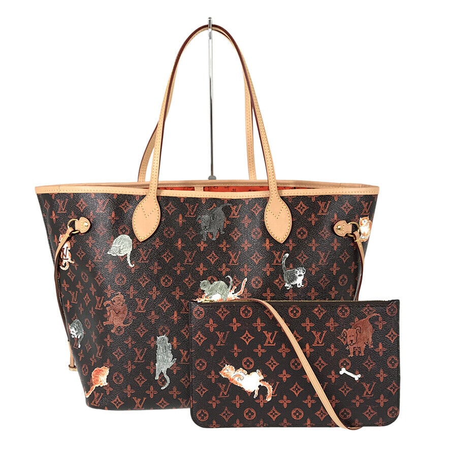 Louis Vuitton Catgram Neverfull MM M44441: Louis Vuitton Catgram Neverfull MM M44441 Condition: Pre-owned Consignor Notes: ?Very Good : Used with minor stains and/or scratches. ssh-2105015354112? Material: PVC Color: Brown Bag Length: 12.2"