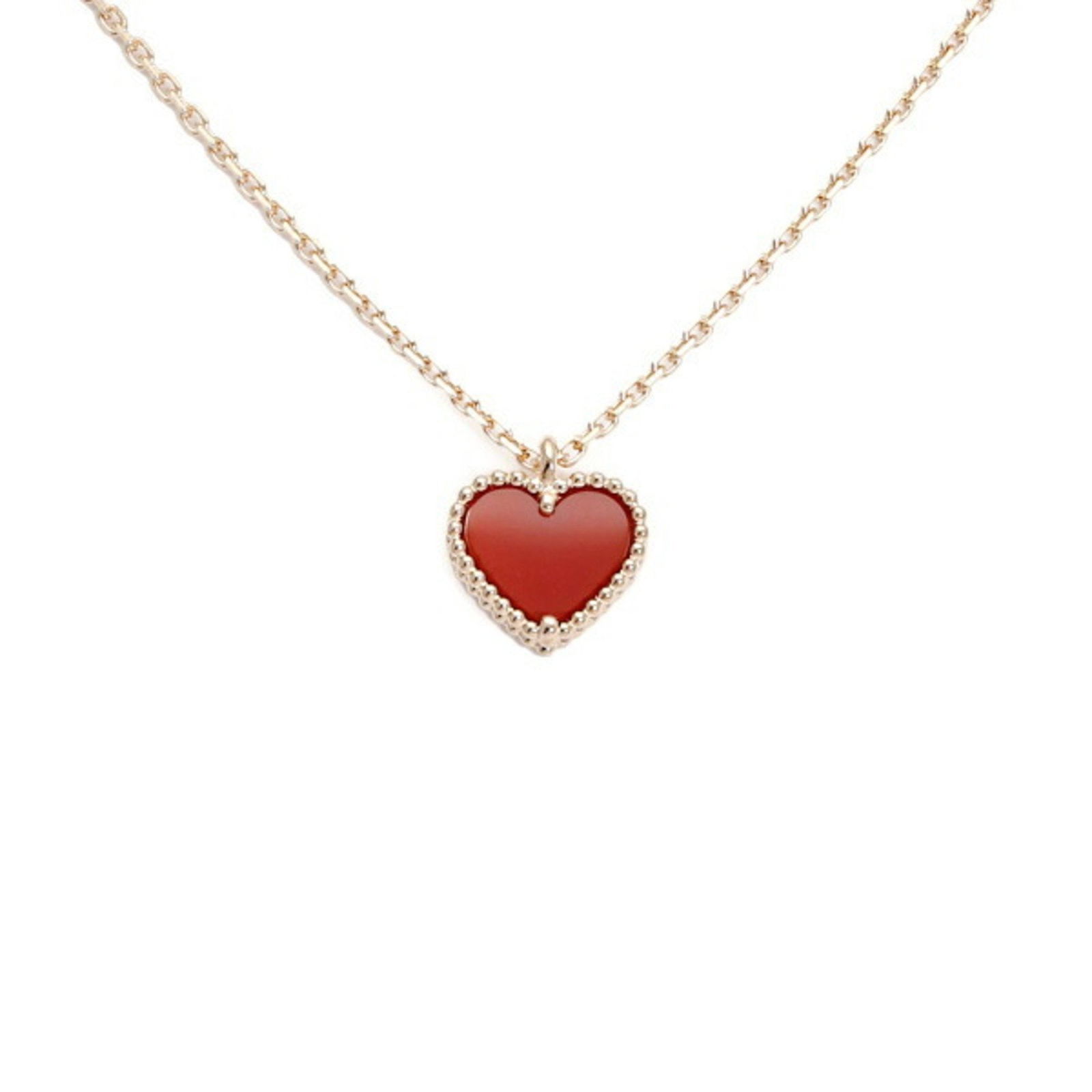 VAN CLEEF & ARPELS VAN CLEEF ARPELS SWEET ALHAMBRA HEART: Van Cleef & Arpels Van Cleef Arpels Sweet Alhambra Heart Brand:Van Cleef & Arpels Type:Necklace Material:Pink gold (18K) Color:None Size:40 cm / 15.74'' Accessories: None Accessories Notic