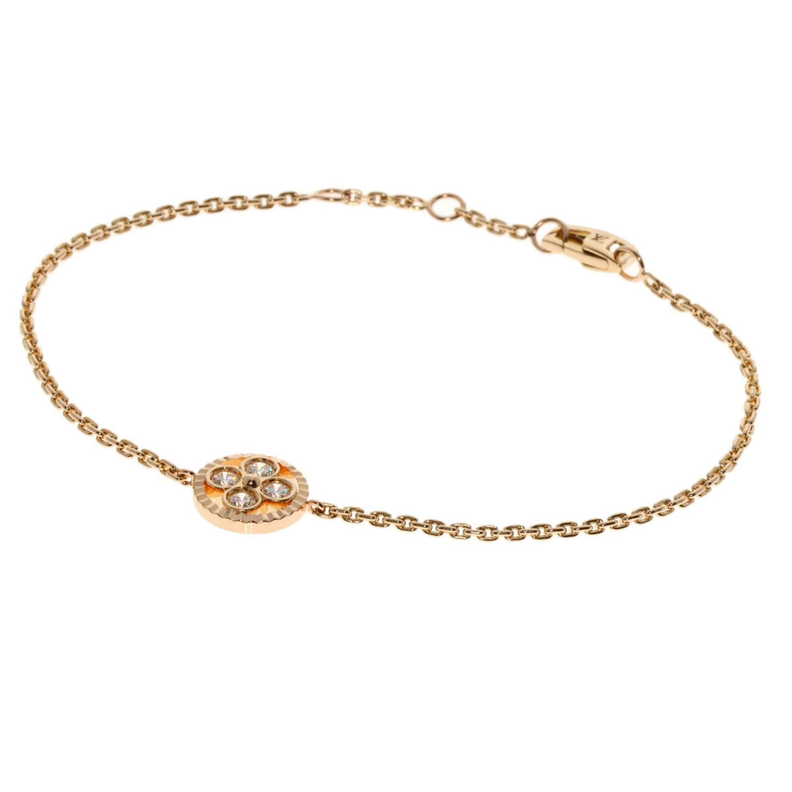 LOUIS VUITTON BRACELET SUN BLOSSOM: Louis Vuitton Bracelet Sun Blossom Brand: Louis Vuitton Type: Charm bracelet Material: Pink gold (18K) Color: None Size: 17.5cm / 6.88'' Accessories Notice: When purchasing pre-owned goods, pleas
