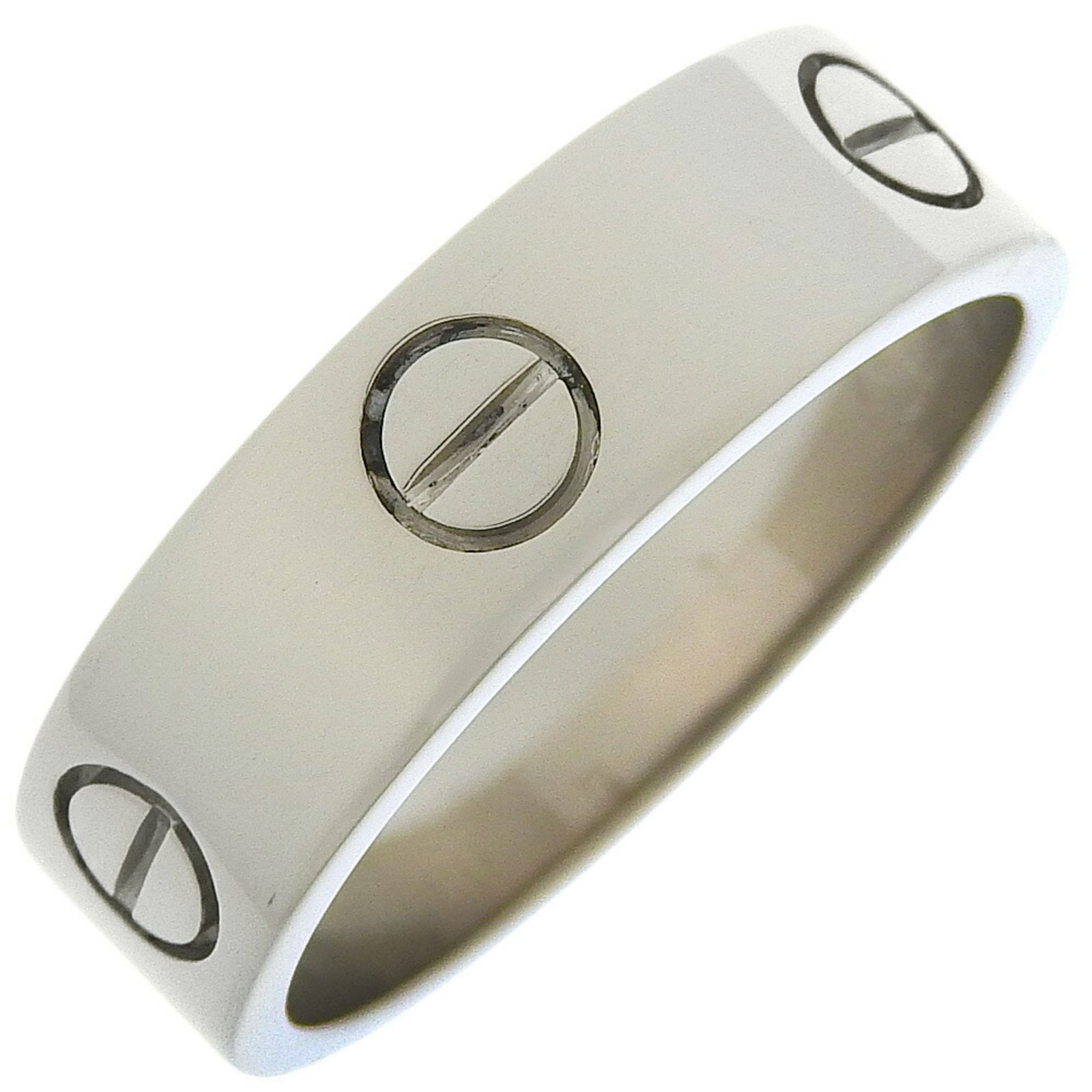 CARTIER LOVE RING B4084700 K18: CARTIER Love Ring B4084700 K18 Brand: Cartier Type: Band ring Material: White gold Color: White gold (18K) Size: 58 Accessories: None Accessories Notice: When purchasing pre-owned goods,