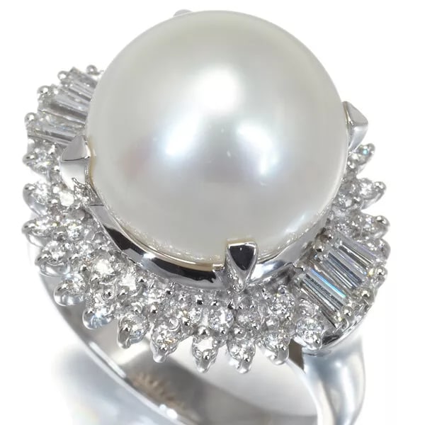 TASAKI RING SOUTH SEA PEARL 12.5MM DIAMOND 0.54CT: TASAKI Ring South Sea Pearl 12.5mm Diamond 0.54ct Brand: TASAKI Type: Ring Material: 900/Platinum Color: None Size: 5.75-6 Accessories: None Accessories Notice: When purchasing pre-owned