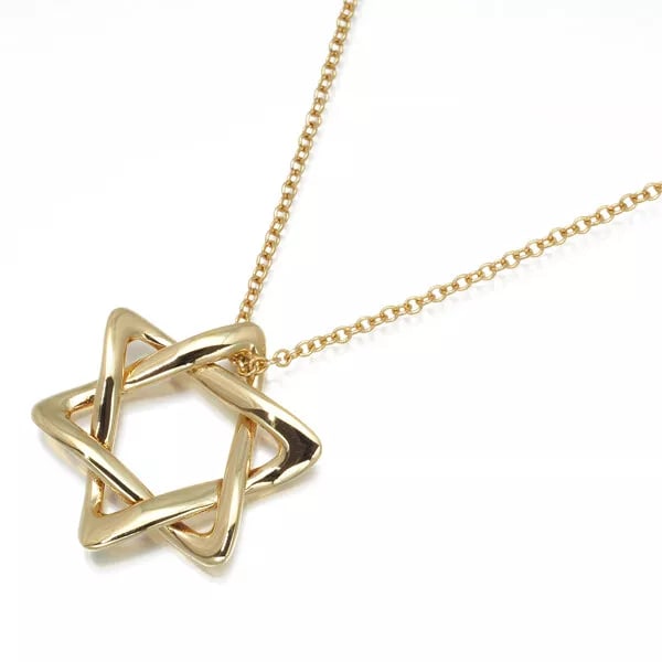 TIFFANY&CO. NECKLACE STAR OF DAVID 18K 750 YELLOW GOLD: Tiffany&Co. Necklace Star of David 18K 750 Yellow Gold Brand: Tiffany & Co. Type: Necklace Material: Yellow Gold Color: None Size: Necklace length: 41cm,Pendant size: 18.0 x 16.0mm Accessories: No