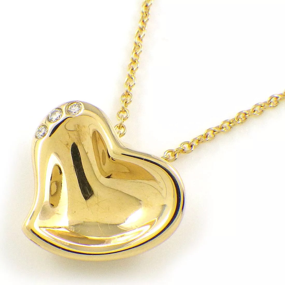 Tiffany & Co. Necklace Full Heart Elsa Peretti: Tiffany & Co. Necklace Full Heart Elsa Peretti Brand: Tiffany & Co. Type: Necklace Material: 750(18K) Yellow Gold Color: None Size: Chain Length : 15.94"(inches) / 40.5cm Accessories: None