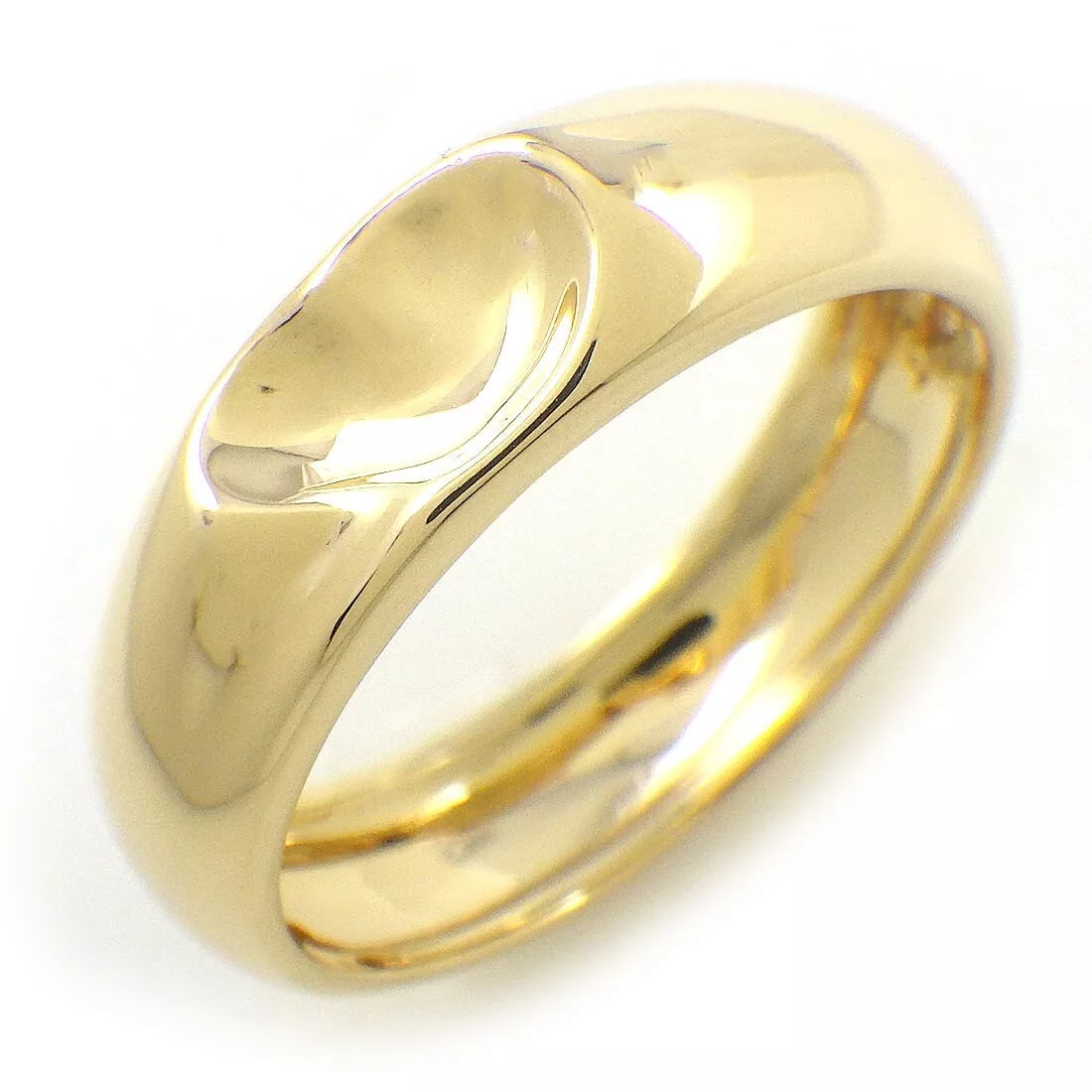Tiffany & Co. Ring Curved Heart Elsa Peretti 750(18K): Tiffany & Co. Ring Curved Heart Elsa Peretti 750(18K) Brand: Tiffany & Co. Type: Ring Material: 750(18K) Yellow Gold Color: None Size: 7.25 Accessories: None Accessories Notice: When purc