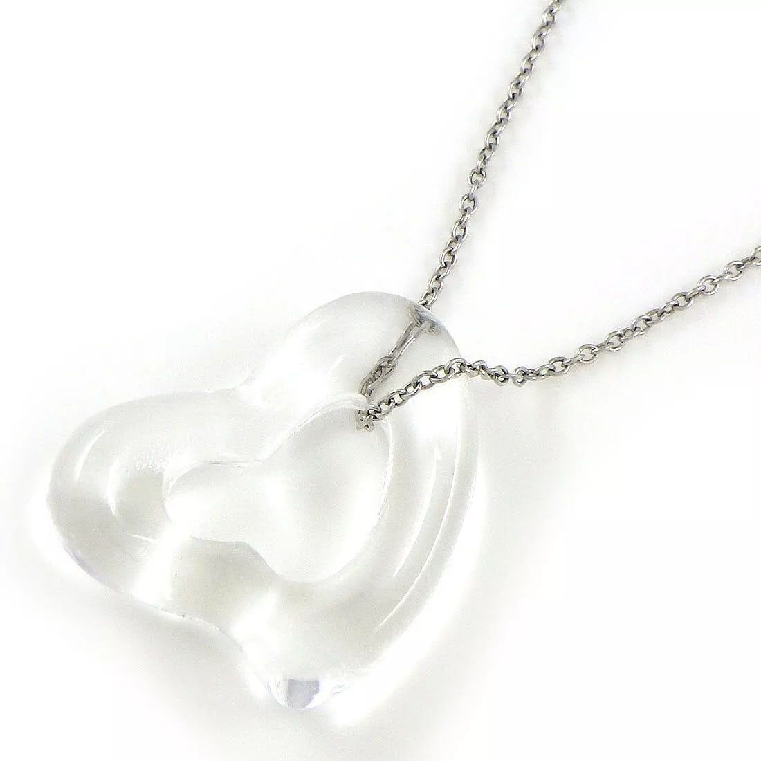 Tiffany & Co. Necklace Open Heart Elsa Peretti: Tiffany & Co. Necklace Open Heart Elsa Peretti Brand: Tiffany & Co. Type: Necklace Material: PT950 Platinum Color: None Size: Chain Length : 16.77"(inches) / 42.6cm Accessories: None Acce
