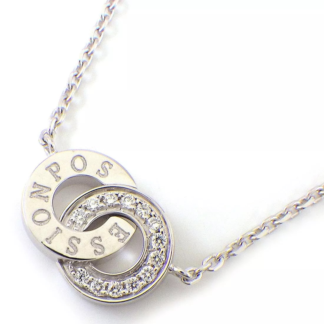 PIAGET Necklace Possession Logo Round Double: PIAGET Necklace Possession Logo Round Double Brand: PIAGET Type: Necklace Material: 750(18K) White Gold Color: None Size: Chain Length : 14.56" & 15.94"(inches) / 37.0cm & 40.5cm Accessories: Non