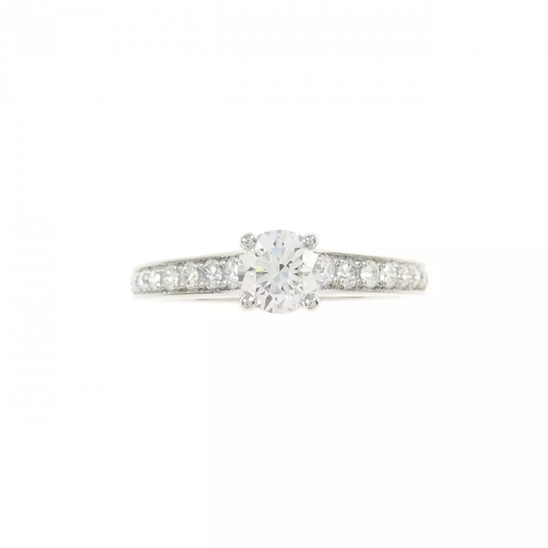 VAN CLEEF & ARPELS ROMANCE RING: Van Cleef & Arpels Romance Ring Brand: Van Cleef & Arpels Type: Ring Material: Platinum Color: None Size: 4.5-5 Accessories: None Accessories Notice: When purchasing pre-owned goods, ple