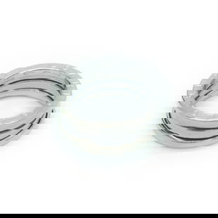 BVLGARI B-ZERO1 2-BAND RING, K18WG: BVLGARI B-ZERO1 2-band ring, K18WG Brand: Bvlgari Type: Band ring Material: White gold (18K) Color: None Size: 7.25 - 7.5 Accessories: None Accessories Notice: When purchasing pre-owned