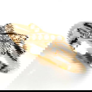 CHAUMET K18PG PINK GOLD JEUX DE LIENS RING: Chaumet K18PG Pink Gold Jeux de Liens Ring Brand: Chaumet Type: Band ring Material: Pink gold (18K) Color: None Size: 4.75 - 5 Accessories: None Accessories Notice: When purchasing pre-owned