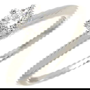 TIFFANY 0.30CT DIAMOND SOLITAIRE LADIES RING: Tiffany 0.30ct Diamond Solitaire Ladies Ring Brand: Tiffany Type: Engagement ring Material: Platinum 950 Color: H Size: 5.5 Accessories: None Accessories Notice: When purchasing pre-owned