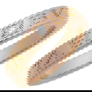 BVLGARI DOUBLE 1P DIAMOND WOMEN'S/MEN'S RING: BVLGARI Double 1P Diamond Women's/Men's Ring Brand: Bvlgari Type: Band ring Material: Pink gold (18K) Color: None Size: 4 Accessories: None Accessories Notice: When purchasing pre-owned