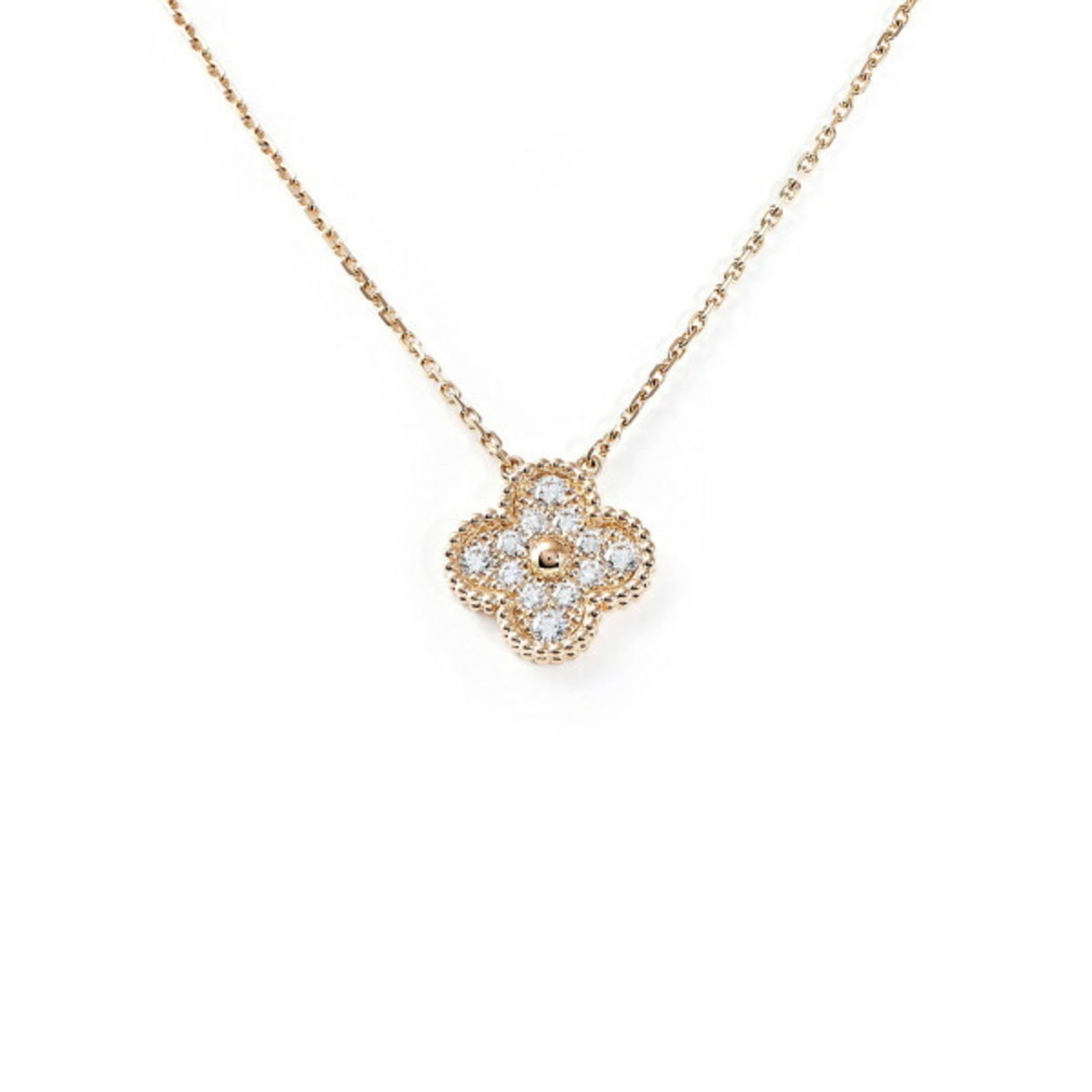 VAN CLEEF & ARPELS VAN CLEEF ARPELS VINTAGE: Van Cleef & Arpels Van Cleef Arpels Vintage Brand: Van Cleef & Arpels Type: Necklace Material: Rose gold (18K) Color: None Size: Neck Circumference; 42 cm / 16.53'', Pendant Size; 15mm x 15mm / 0.