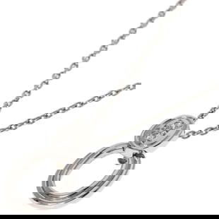 CHRISTIAN DIOR DIOR DIAMOND NECKLACE: CHRISTIAN DIOR Dior Diamond Necklace Brand: Christian Dior Type: Necklace Material: Platinum 850, Platinum 900 Color: None Size: Circumference 39.5 cm / 15.55'' ,Pendant Size 15.6mm x 8.4mm /