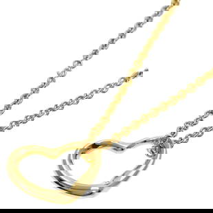 TIFFANY HEART NECKLACE, 18K YELLOW GOLD: Tiffany Heart Necklace, 18K Yellow Gold Brand: Tiffany Type: Necklace Material: Yellow gold (18K) Color: None Size: Circumference 40 cm / 15.74'', Pendant Size 11.8mm x 14.5mm / 0.46'' x