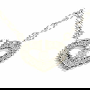 CARTIER C HEART NECKLACE 18K DIAMOND LADIES: CARTIER C Heart Necklace 18K Diamond Ladies Brand: Cartier Type: Necklace Material: White gold (18K) Color: White Size: Circumference 43.5 cm / 17.12'' ,Pendant Size 7.5mm x 10mm / 0.29'' x