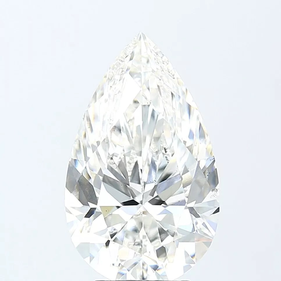 PEAR CUT IGI CERTIFIED LAB GROWN CVD DIAMOND: pear Cut IGI Certified Lab Grown CVD Diamond Type: Diamond Cut Grade: Excellent Carat: 5.1 Grade: G VS2 Dimensions: Length:9.38, Width:15.53, Depth:5.9 Accessories: None Accessories Notic