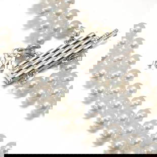 MIKIMOTO NECKLACE AKOYA PEARL: MIKIMOTO Necklace Akoya Pearl Brand: Mikimoto Type: Necklace Material: 18K/750/White Gold Color: None Size: length: 41cm,width: 9.2mm Accessories: None Accessories Notice: When purchasing