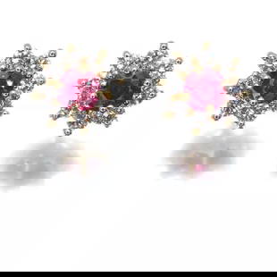 TIFFANY&CO EARRINGS RUBY DIAMOND FLORA 18K 750 YELLOW GOLD: Tiffany&Co Earrings Ruby Diamond Flora 18K 750 Yellow Gold Brand: Tiffany & Co. Type: Earrings Material: 18K/750/Yellow Gold Color: None Size: 8.8 x 8.8mm Accessories: None Accessories