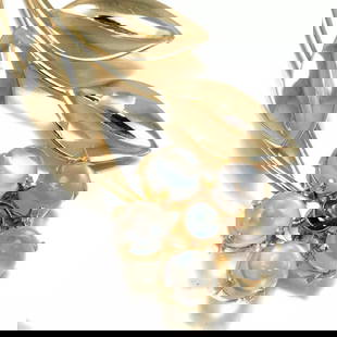 TIFFANY&CO RARE BROOCH MOONSTONE: Tiffany&Co Rare Brooch Moonstone Brand: Tiffany & Co. Type: Brooch Material: 14K/585/Yellow Gold Color: None Size: 58.0 x 29.0mm Accessories: None Accessories Notice: When purchasing