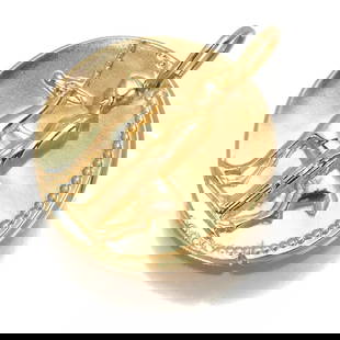 VAN CLEEF & ARPELS PENDANT: Van Cleef & Arpels Pendant Brand: Van Cleef & Arpels Type: Pendant Material: 18K/750/Yellow Gold Color: None Size: diameter: 3.8 x 4.0mm,length 26.2mm Accessories: None Accessories Notice: