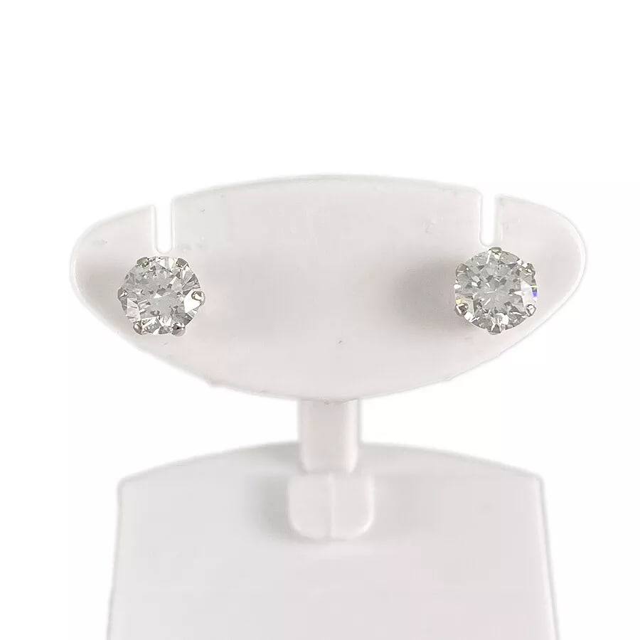 EARRING PLATINUM DIAMOND: Earring Platinum diamond Brand: Unsigned Jewelry Type: Earring Material: Platinum Color: Silver Size: Top size:4.4mm×4.4mm Accessories: None Accessories Notice: When purchasing pre-owned