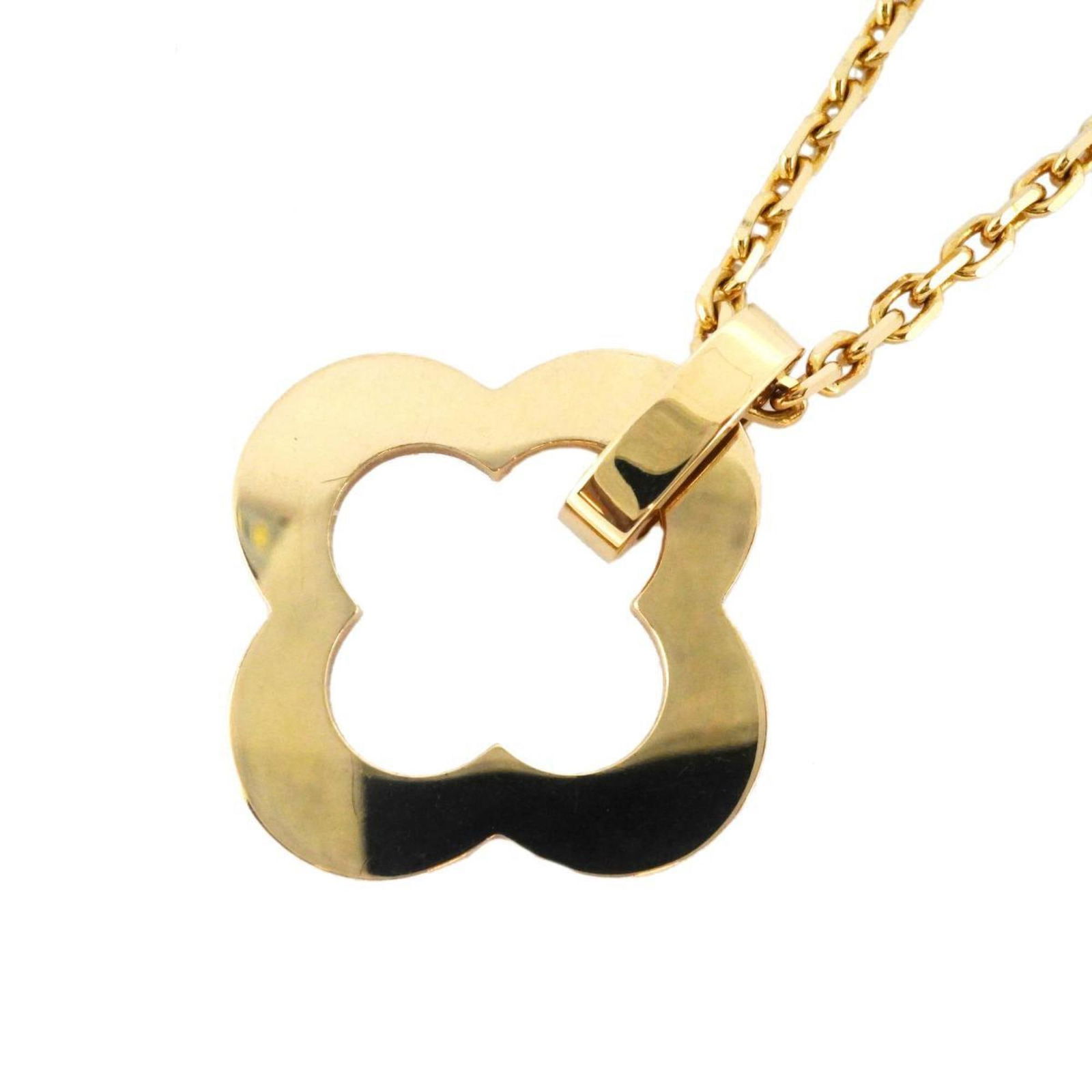 VAN CLEEF & ARPELS NECKLACE: Van Cleef & Arpels Necklace Brand: Van Cleef & Arpels Type: Necklace Material: Yellow gold (18K) Color: None Size: Neck Circumference: 42 cm - 46 cm / 16.53'' - 18.11'', Pendant Size: 24.5mm x 20.