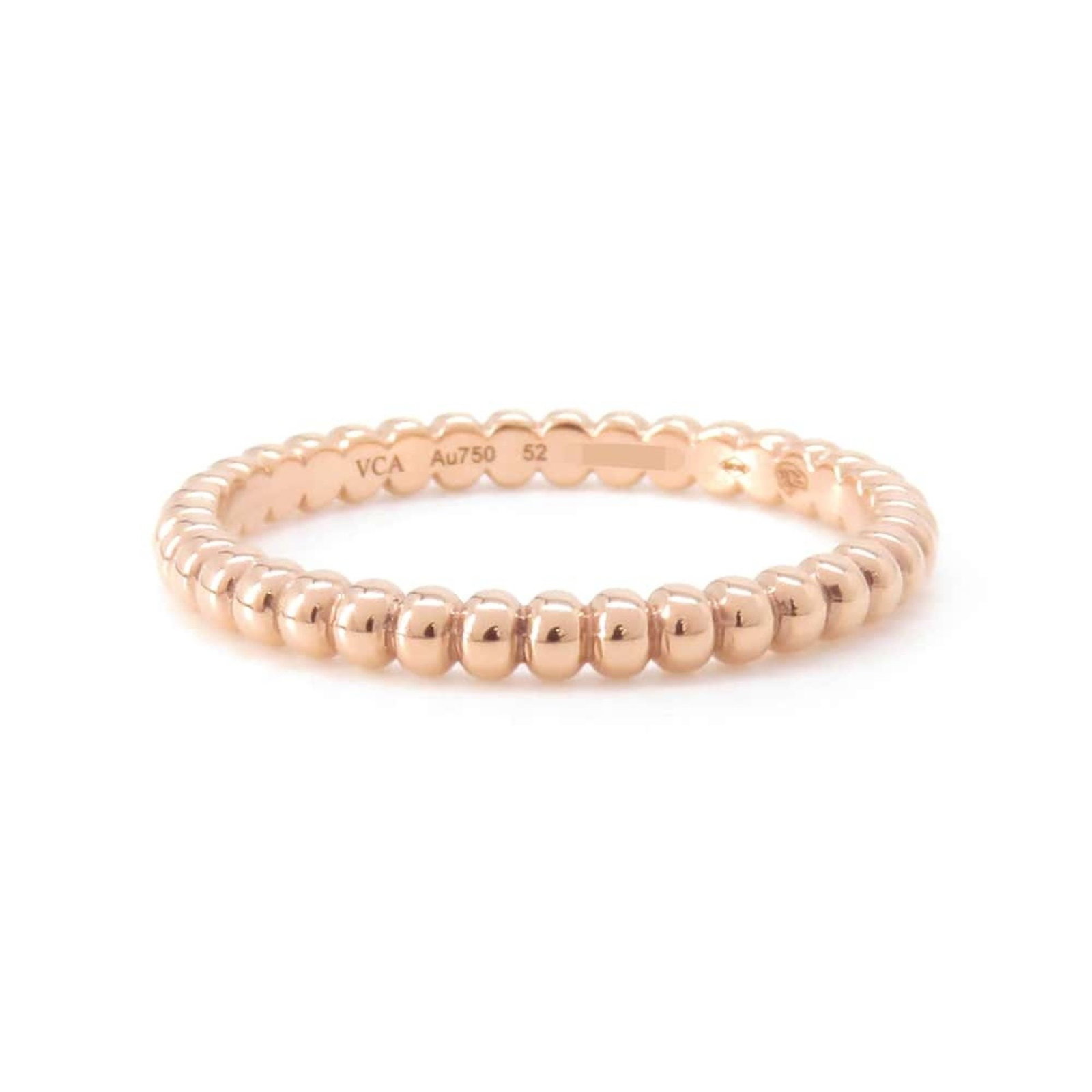 VAN CLEEF & ARPELS RING PERLÉE GOLD: Van Cleef & Arpels Ring Perlée Gold Brand: Van Cleef & Arpels Type: Band ring Material: Pink gold (18K) Color: None Size: 6 Accessories: None Accessories Notice: When purchasing pre-owned