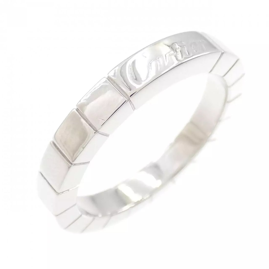 CARTIER LANIERES RING: Cartier Lanieres Ring Brand: Cartier Type: Ring Material: 750 White Gold Color: None Size: 6 Accessories: None Accessories Notice: When purchasing pre-owned goods, please refer to the pho