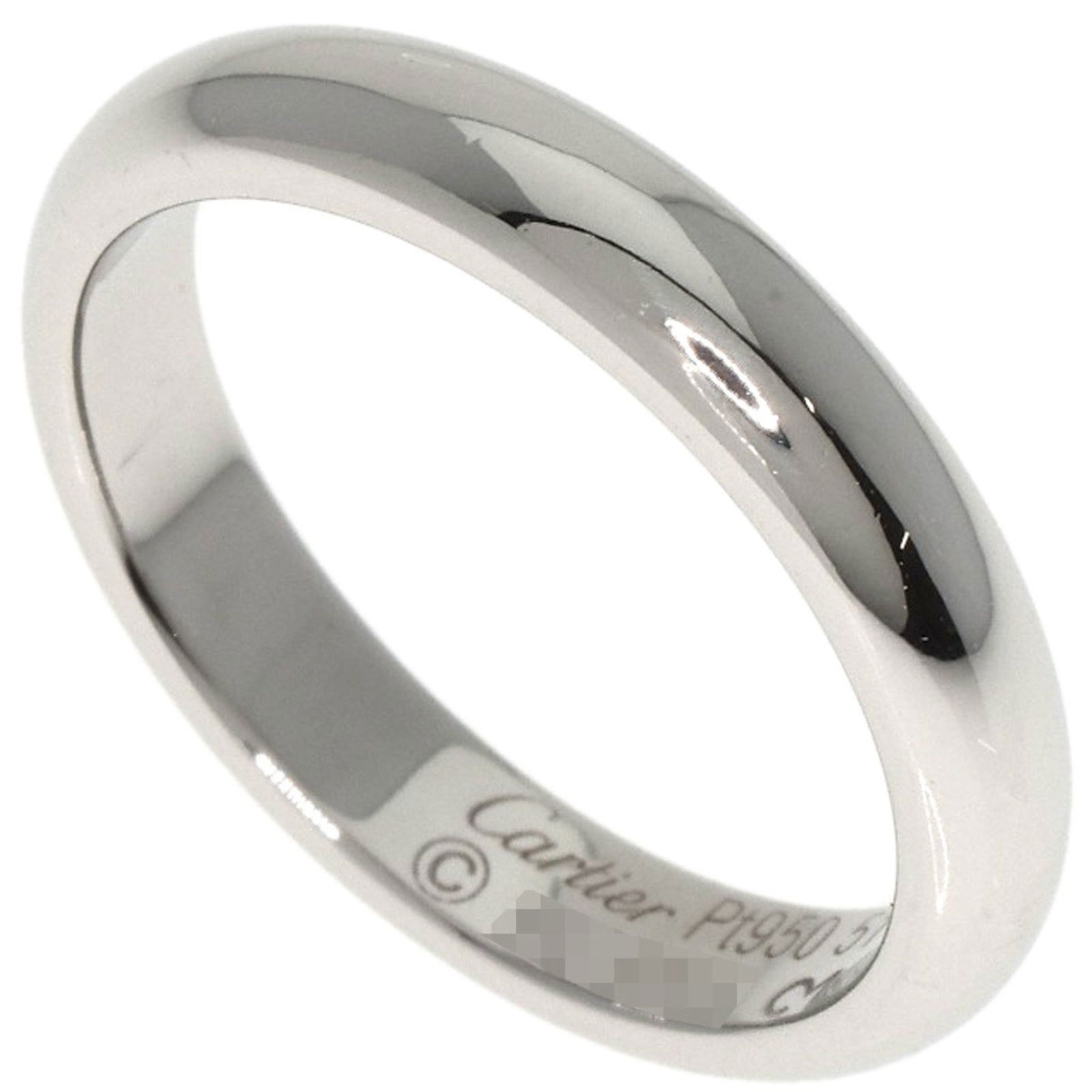 CARTIER WEDDING BAND RING PLATINUM: CARTIER Wedding Band Ring Platinum Brand: Cartier Type: Band ring Material: Platinum 950 Color: None Size: 5.5 - 5.75 Accessories: None Accessories Notice: When purchasing pre-owned goods