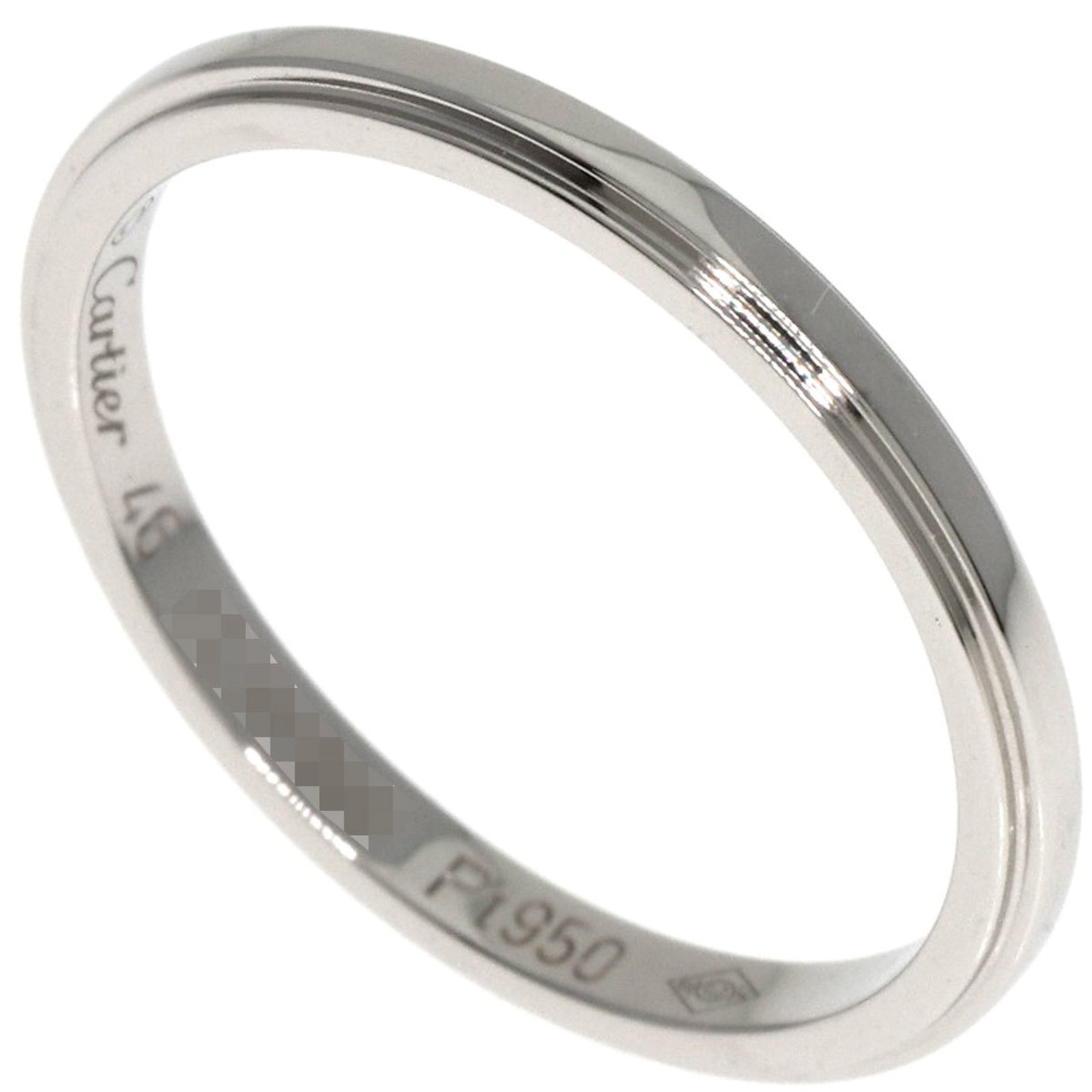 CARTIER D'AMOUR WEDDING BAND RING: CARTIER D'Amour Wedding Band Ring Brand: Cartier Type: Band ring Material: Platinum 950 Color: None Size: 3.75 Accessories: None Accessories Notice: When purchasing pre-owned goods, pleas