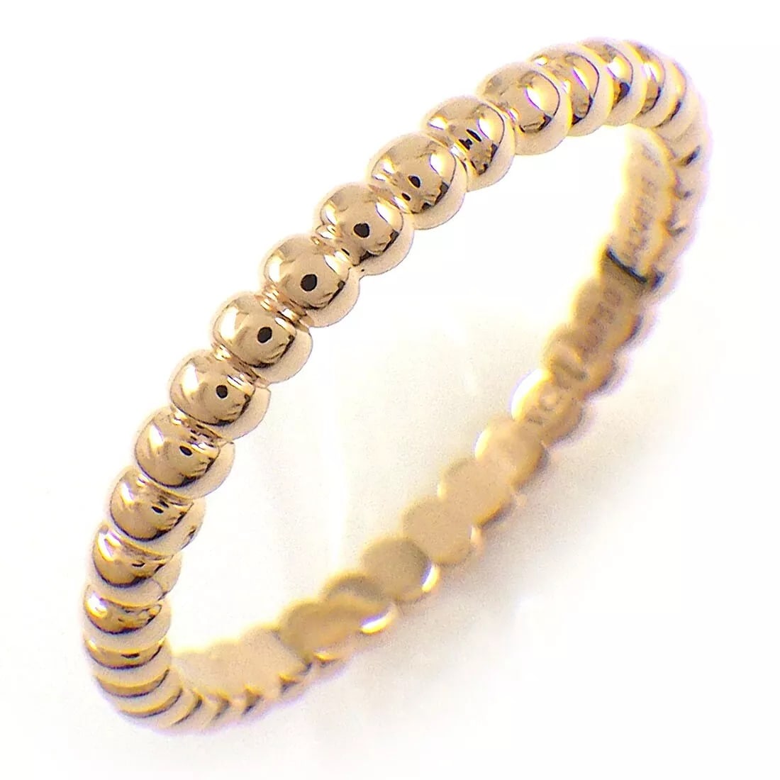 VAN CLEEF & ARPELS RING PERLEE GOLD PEARL: Van Cleef & Arpels Ring Perlee Gold Pearl Brand: Van Cleef & Arpels Type: Ring Material: 750(18K) Rose(Pink) Gold Color: None Size: 5.5 Accessories: None Accessories Notice: When purchasi