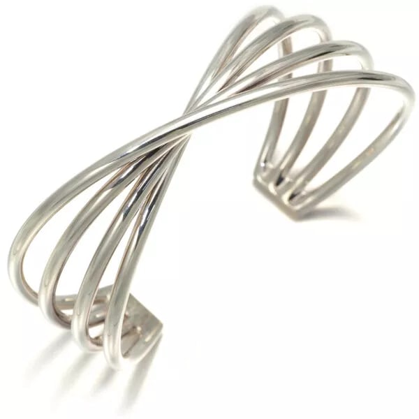 GEORG JENSEN BRACELET 4-ROW BANGLE 925 STERLING SILVER: Georg Jensen Bracelet 4-row Bangle 925 Sterling Silver Brand: Georg Jensen Type: Bracelet Material: 925/Sterling Silver Color: None Size: circumference: 18cm Design width: 4.5 - 30.0mm Accessories