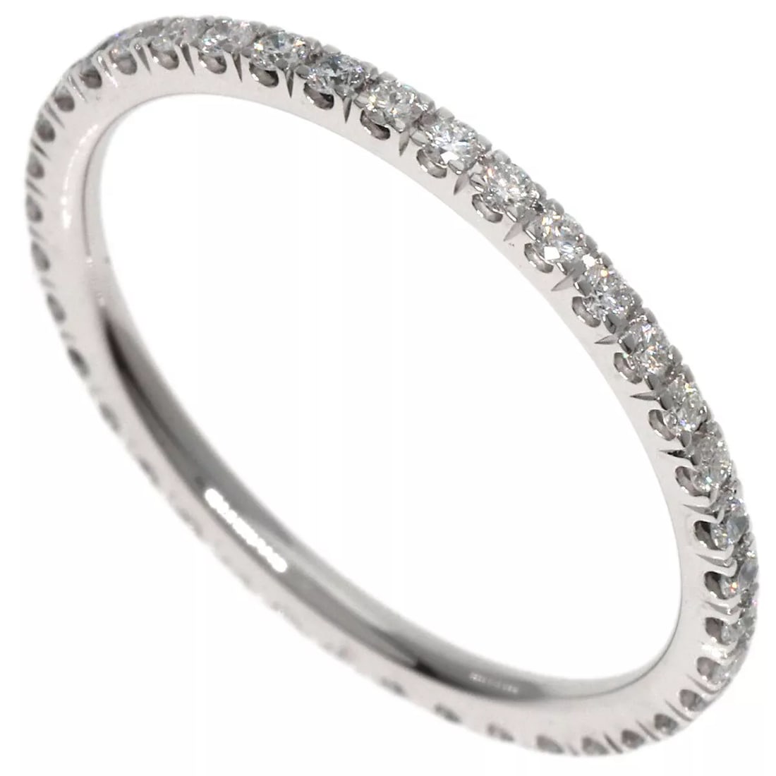 VAN CLEEF & ARPELS RING FELICITE ETERNITY: Van Cleef & Arpels Ring Felicite Eternity Brand: Van Cleef & Arpels Type: Ring Material: K18 White Gold Color: Silver Size: 5 Accessories: None Accessories Notice: When purchasing pre-own