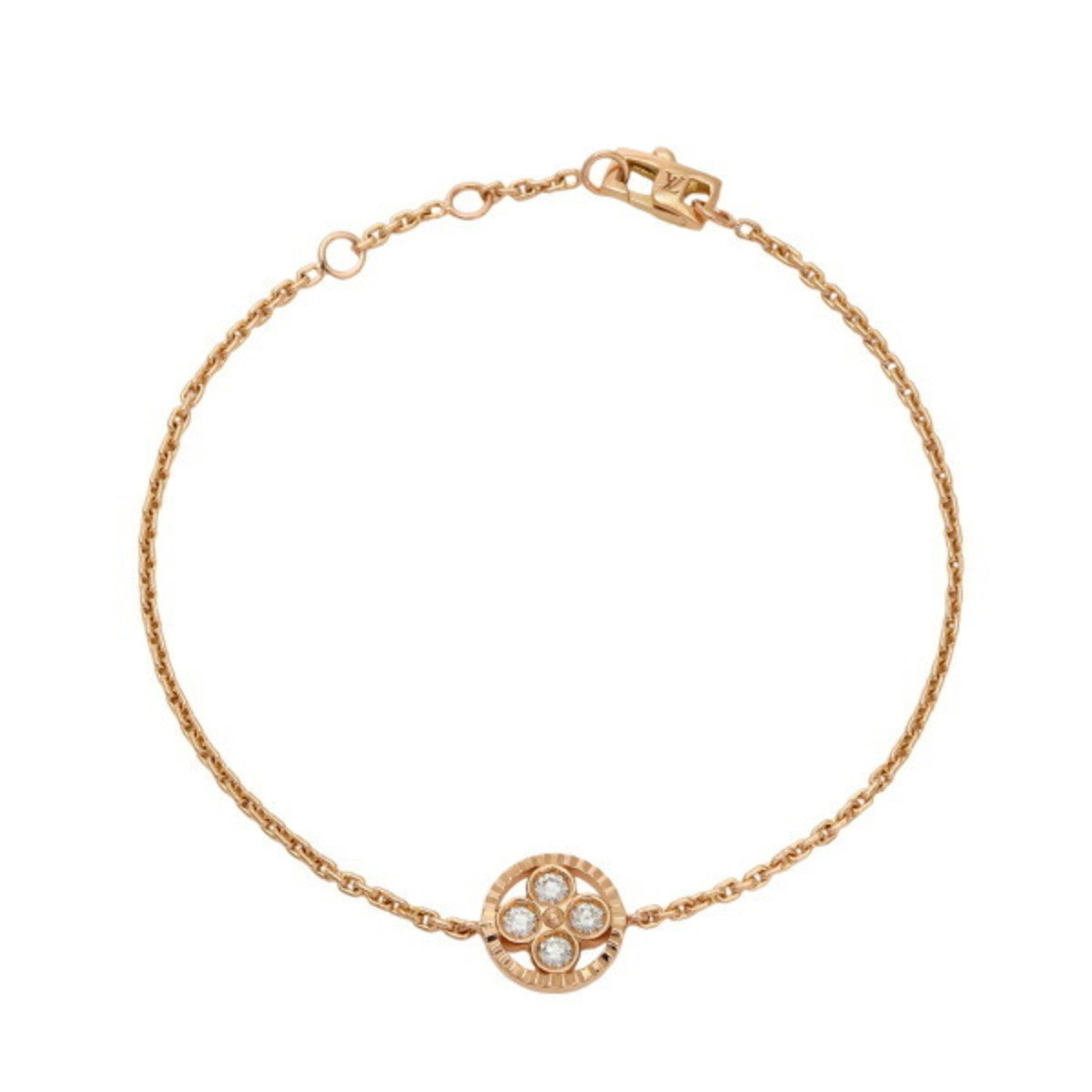 LOUIS VUITTON SUN BLOSSOM BRACELET: Louis Vuitton Sun Blossom Bracelet Brand: Louis Vuitton Type: Charm bracelet Material: Pink gold (18K) Color: None Size: Total Length: 17cm / 6.69'' Accessories: None Accessories Notice:
