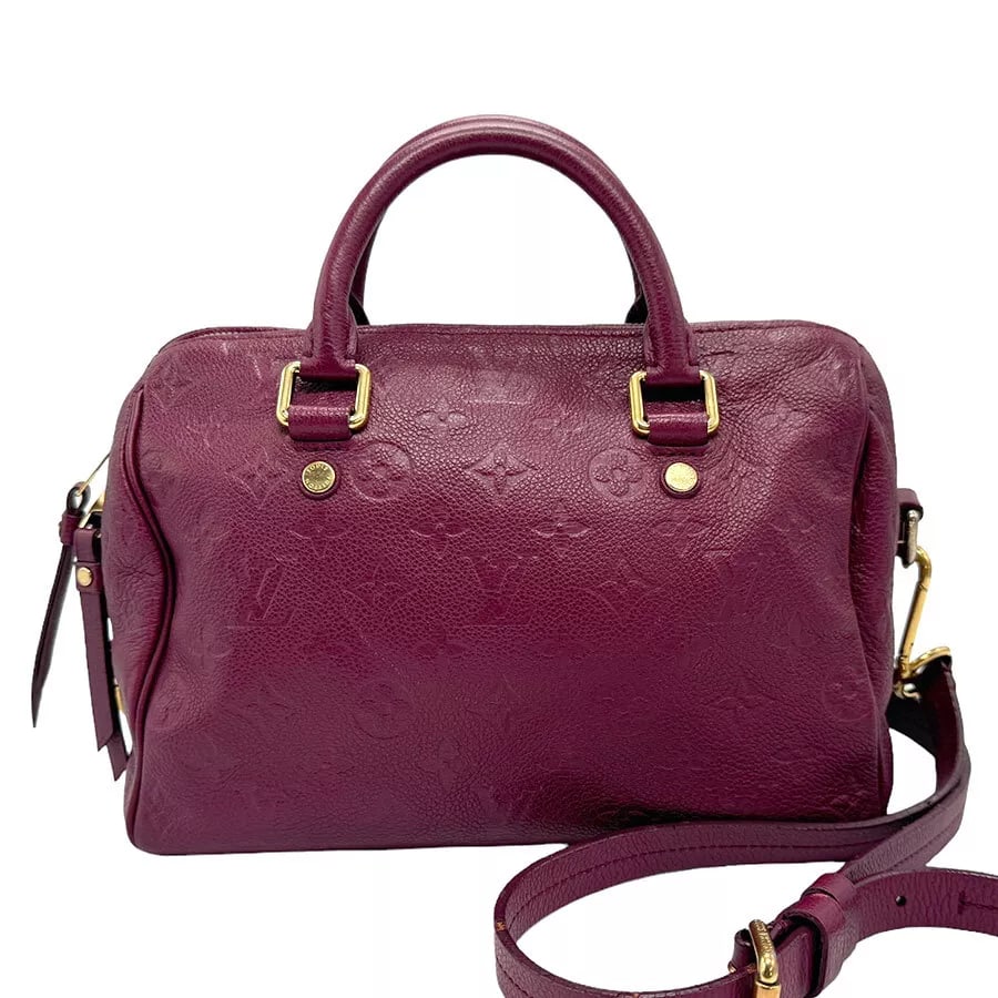 LOUIS VUITTON SPEEDY BANDOULIERE 25 HANDBAG SHOULDER BAG: LOUIS VUITTON Speedy Bandouliere 25 Handbag Shoulder Bag Brand: LOUIS VUITTON Type: Handbag Material: Monogram Empreinte Leather Color: Jaipur Size: W: 9.8inx H: 9.1inx D: 4.3in Handle Length: 9.8in S