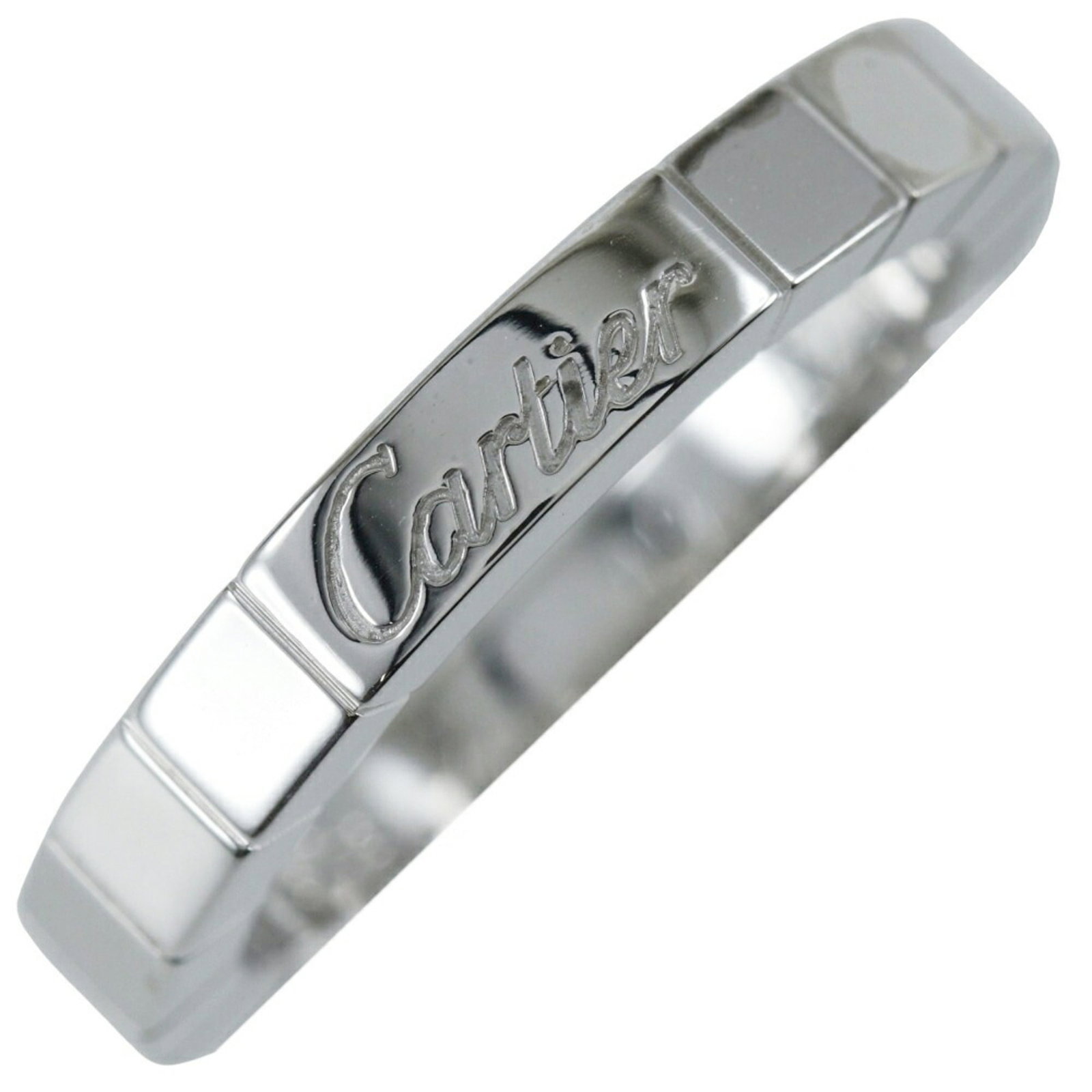CARTIER LANIERES RING, K18 WHITE GOLD: CARTIER Lanieres ring, K18 white gold Brand: Cartier Type: Band ring Material: White gold (18K) Color: white gold Size: 5 US Accessories: None Accessories Notice: When purchasing pre-owne