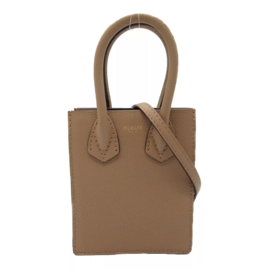MORABITO 2WAY SHOULDER HAND BAG CALFSKIN BEIGE: MORABITO 2way Shoulder Hand Bag Calfskin Beige Brand: MORABITO Type: 2wayShoulder Bag Material: Calfskin (cowhide) Color: Beige??ish colors × Camel/Blue??ish colors Size: (H:6.5" x W:5.5" x D:1.6