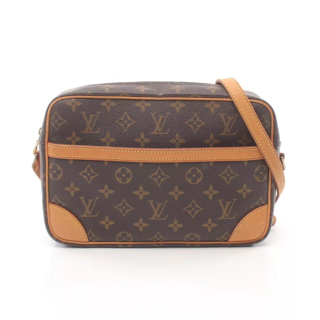 LOUIS VUITTON TROCADERO 27 CROSSBODY SHOULDER BAG: LOUIS VUITTON Trocadero 27 crossbody Shoulder Bag Brand: LOUIS VUITTON Type: Shoulder Bag Material: Monogram × PVC coated canvas × leather Color: Brown??ish colors Size: (H:6.9" x W:10.2" x D:2.6") 