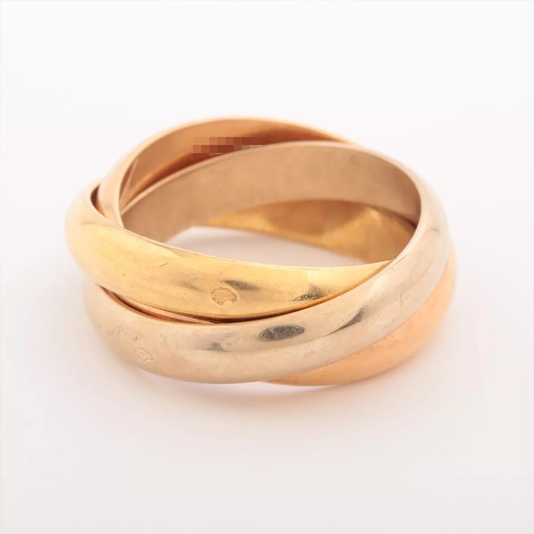 CARTIER TRINITY RING 750: Cartier Trinity Ring 750 Brand: Cartier Type: Ring Material: None Color: Not Specified Size: 6 US Accessories: None Accessories Notice: When purchasing pre-owned goods, please refer to th