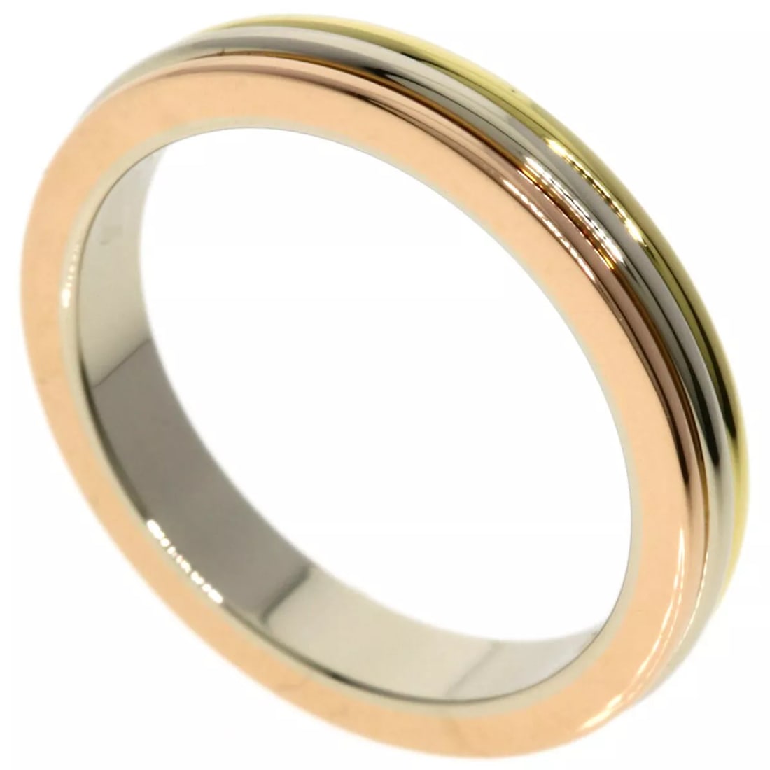 CARTIER RING THREE COLOR K18 YELLOW GOLD: CARTIER Ring Three Color K18 Yellow Gold Brand: CARTIER Type: Ring Material: K18 Yellow Gold Color: Exterior Color Gold Size: 3.25US Accessories: None Accessories Notice: When purchasing