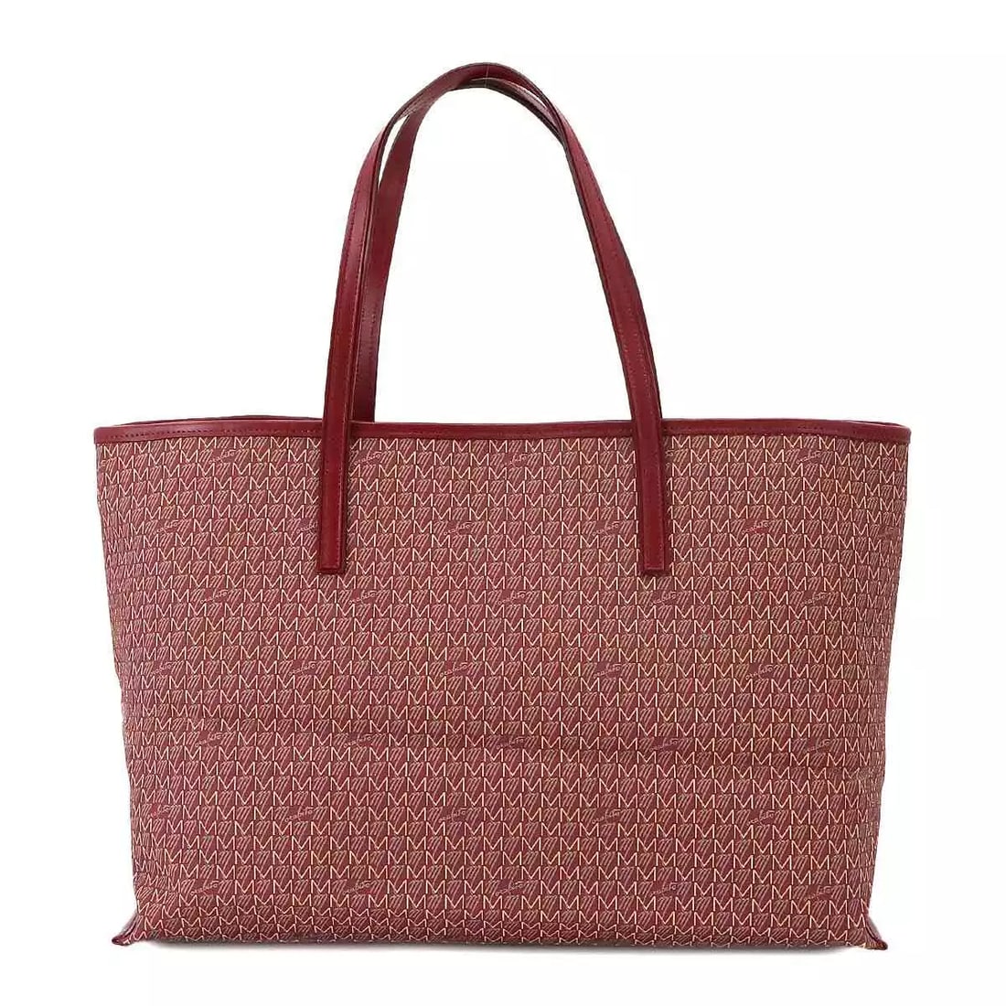 MORABITO AUTOGRAPH TOTE BAG GM PVC: MORABITO Autograph Tote Bag GM PVC Brand: MORABITO Type: Tote Bag Material: PVC , Leather Color: Bordeaux Size: W: 15.94 inch, H: 10.83 inch, D: 5.91 inch Handle 17.7inch (45cm) Accessories: None