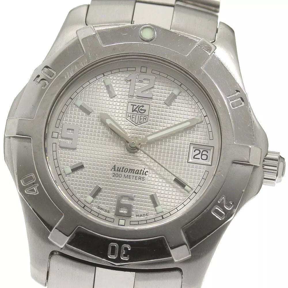 TAG HEUER EXCLUSIVE SILVER DIAL AUTOMATIC MEN'S WATCH: TAG HEUER Exclusive Silver Dial Automatic Men's Watch Brand: TAG HEUER Type: Wristwatch Material: Stainless Steel Color: Band Color Silver, Dial Color Silver, Case Color Silver Size: Case size: 39