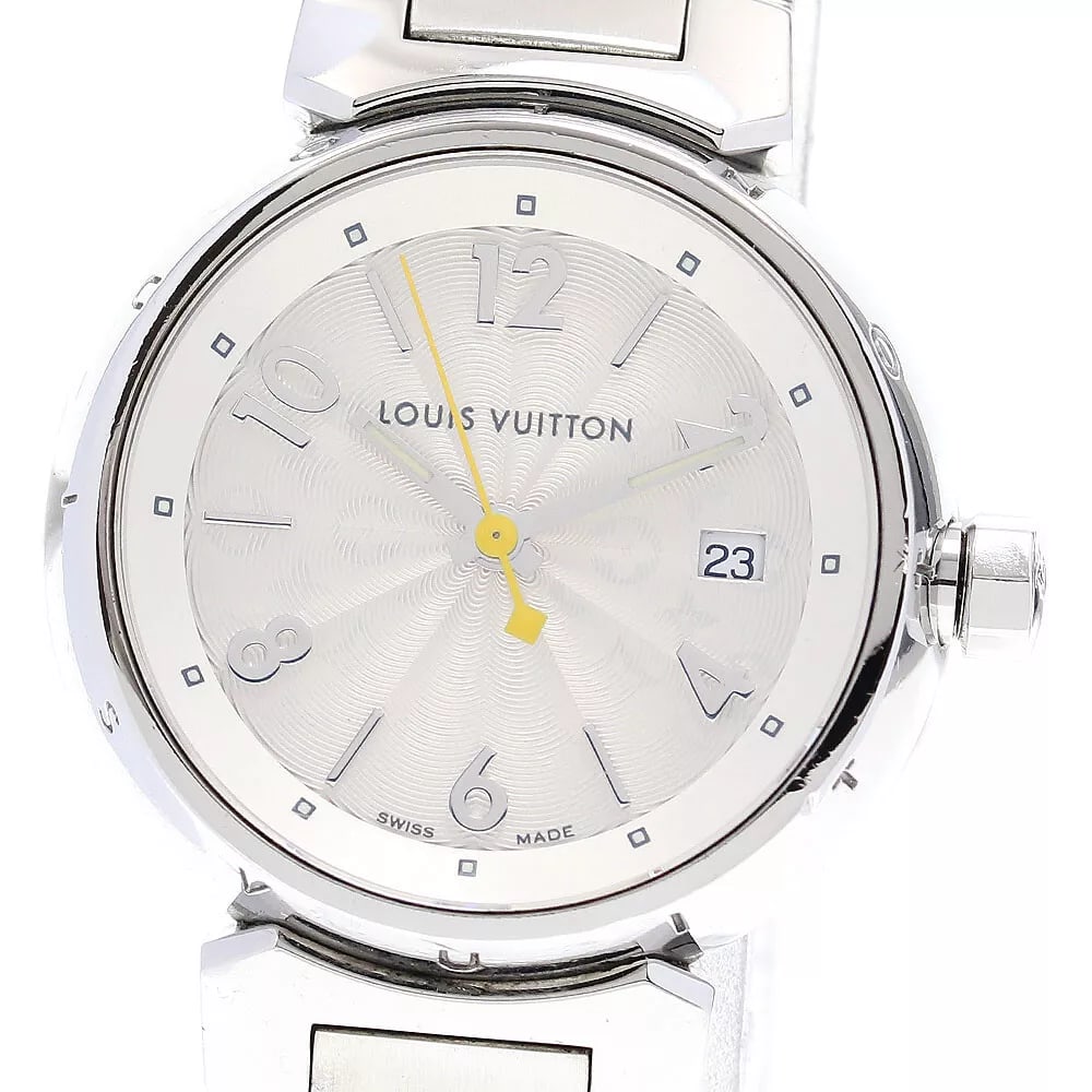 LOUIS VUITTON TAMBOUR SILVER DIAL QUARTZ LADIES WATCH: LOUIS VUITTON Tambour Silver Dial Quartz Ladies Watch Brand: LOUIS VUITTON Type: Wristwatch Material: Stainless Steel Color: Band Color Silver, Dial Color Silver, Case Color Silver Size: Case size