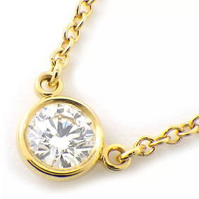 TIFFANY & CO. NECKLACE BY THE YARD SINGLE ELSA PERETTI 1 POINT DIAMOND (1 of 4)
